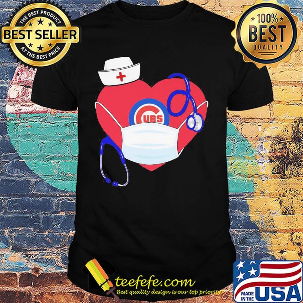 Heat stethoscope nurses Chicago Cubs baseball mask shirt