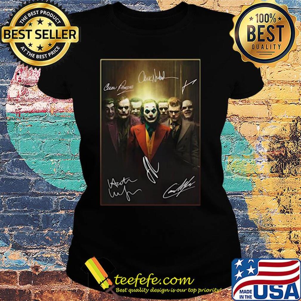 Joker All Characters Signatures Poster s Ladies tee Joker All Characters Signatures Poster s Ladies tee