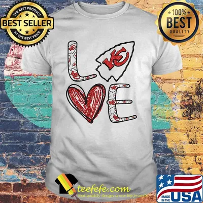 Love Kansas City Chiefs Football Logo Heart shirt