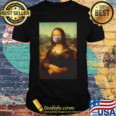 Mona Lisa Face Mask Covid-19 shirt