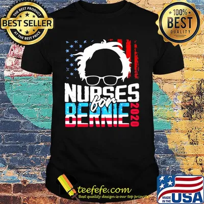 Nurses for Bernie 2020 America flag Covid-19 shirt
