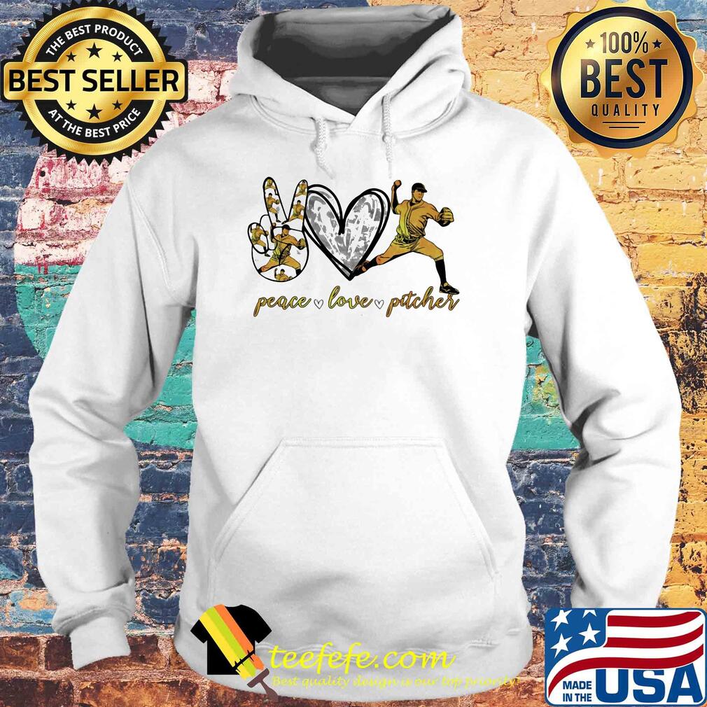 Official Peace love pitcher s Hoodie Official Peace love pitcher s Hoodie