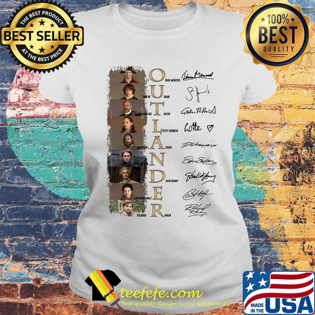 Outlander all character signatures s Laides tee Outlander all character signatures s Laides tee