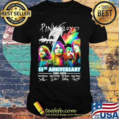 Pink Floyd 55th Anniversary 1965 2020 Signatures Tshirt