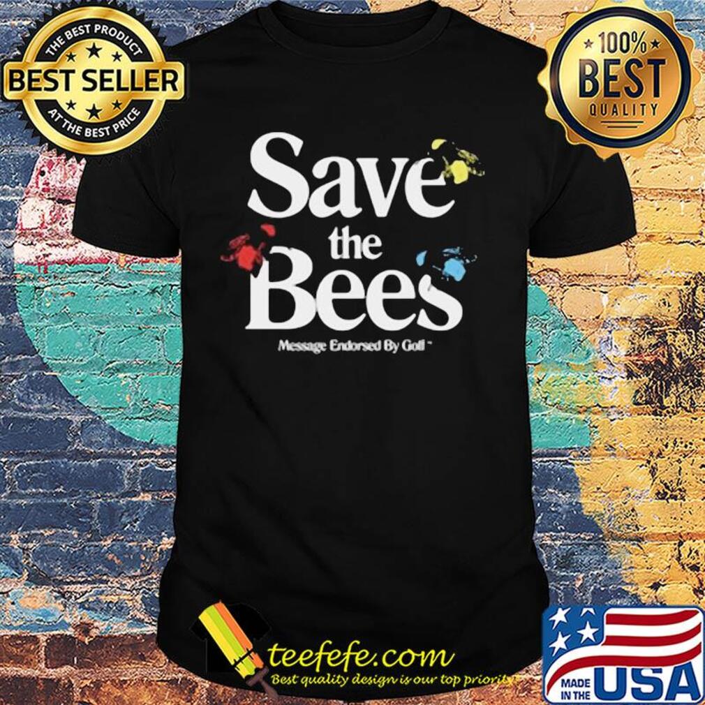 Save the bees message Endorsed by Golf shirt Save the bees message Endorsed by Golf shirt