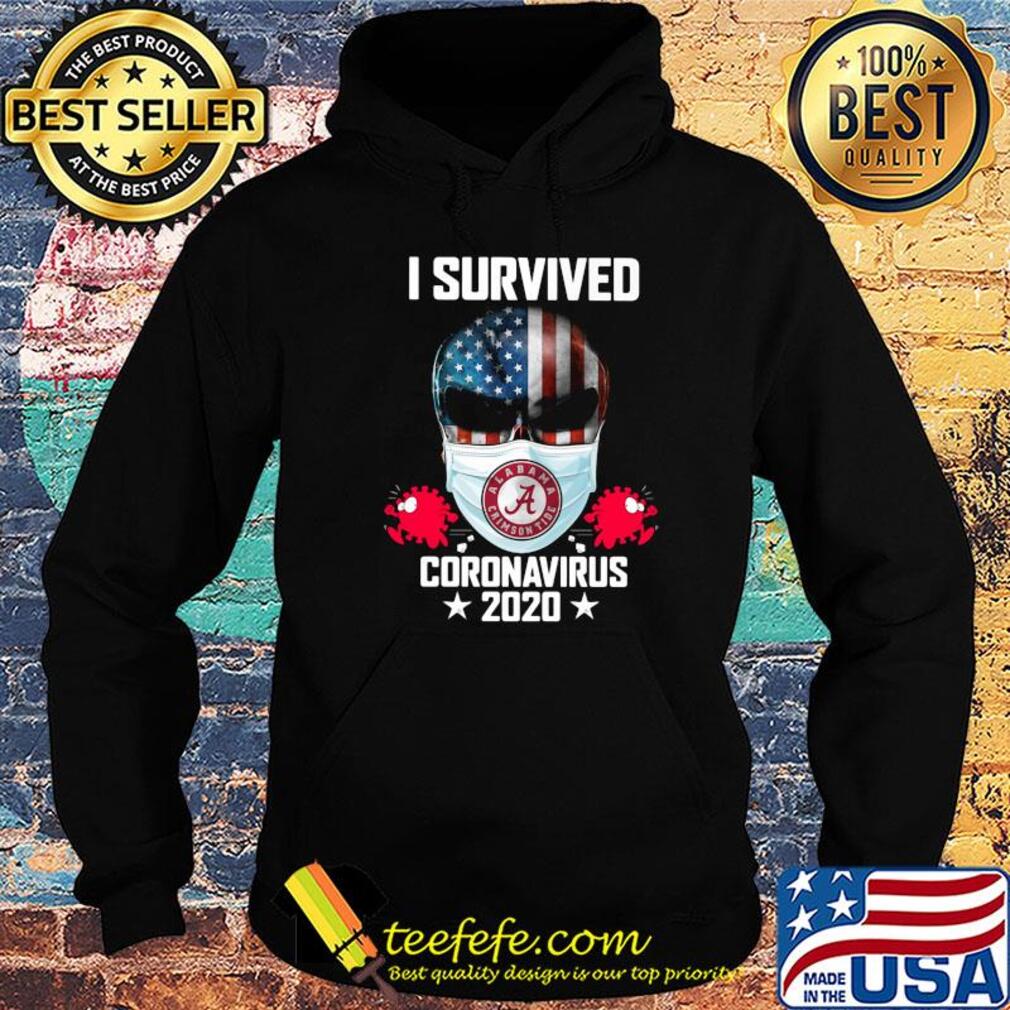 Skull Alabama Crimson Tide I Survived Coronavirus 2020 s Hoodie Skull Alabama Crimson Tide I Survived Coronavirus 2020 s Hoodie