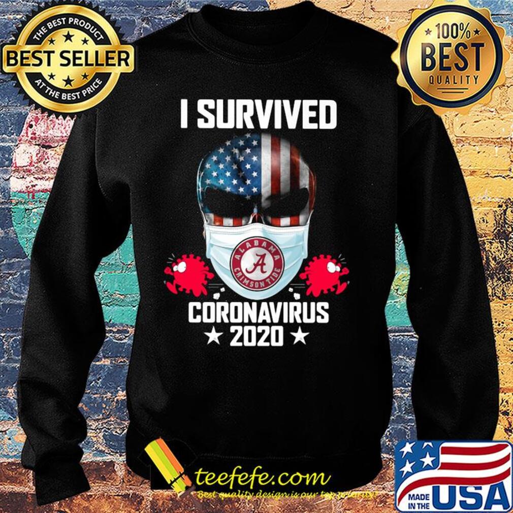 Skull Alabama Crimson Tide I Survived Coronavirus 2020 s Sweater Skull Alabama Crimson Tide I Survived Coronavirus 2020 s Sweater