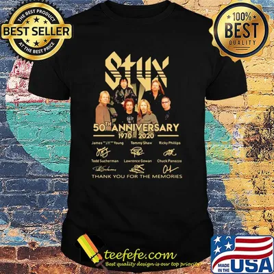 Styx 50th Anniversary 1970 2020 Thank You For The Memories Signatures shirt