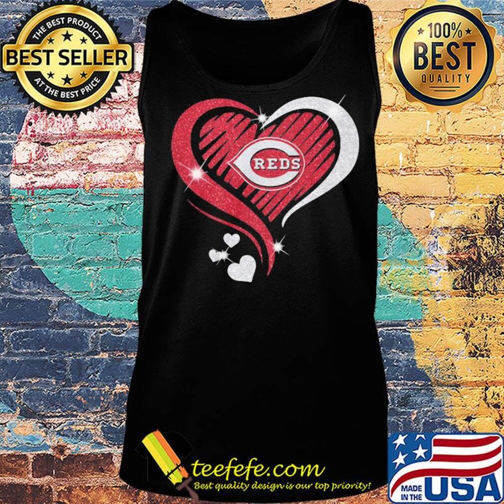 Valentine's Day Cincinnati Reds Logo Heart Diamond s Tank top Valentine's Day Cincinnati Reds Logo Heart Diamond s Tank top