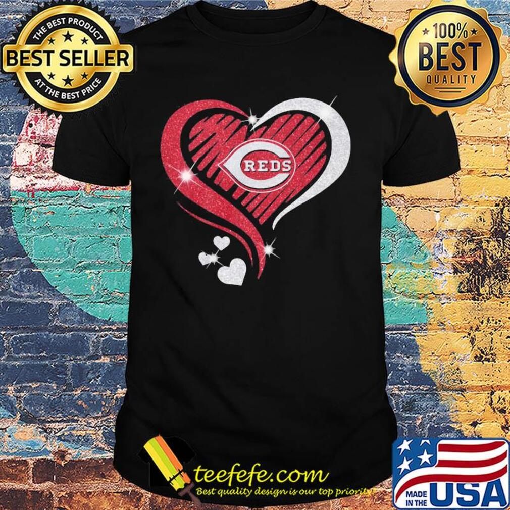 Valentine's Day Cincinnati Reds Logo Heart Diamond shirt Valentine's Day Cincinnati Reds Logo Heart Diamond shirt