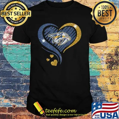 Valentine's Day Nashville Jr Predators Heart Diamond shirt