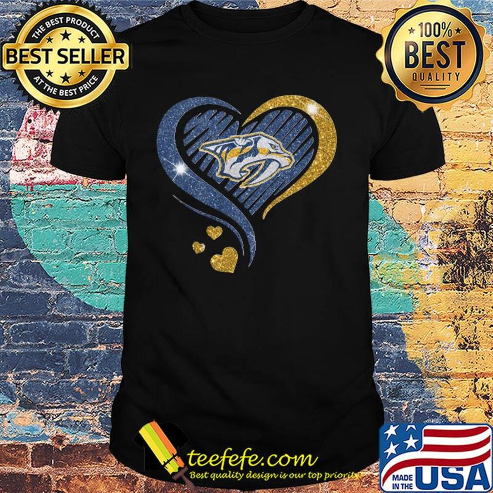 Valentine's Day Nashville Jr Predators Heart Diamond shirt