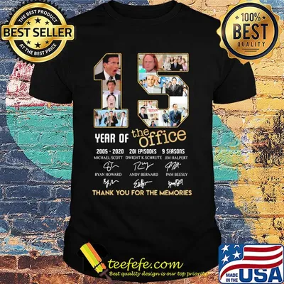 15 Year Of The Office 2005 2020 201 Episodes 9 Seasons Thank You For The Memories Signatures shirt