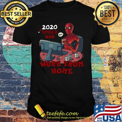 2020 spider man work from home shirt