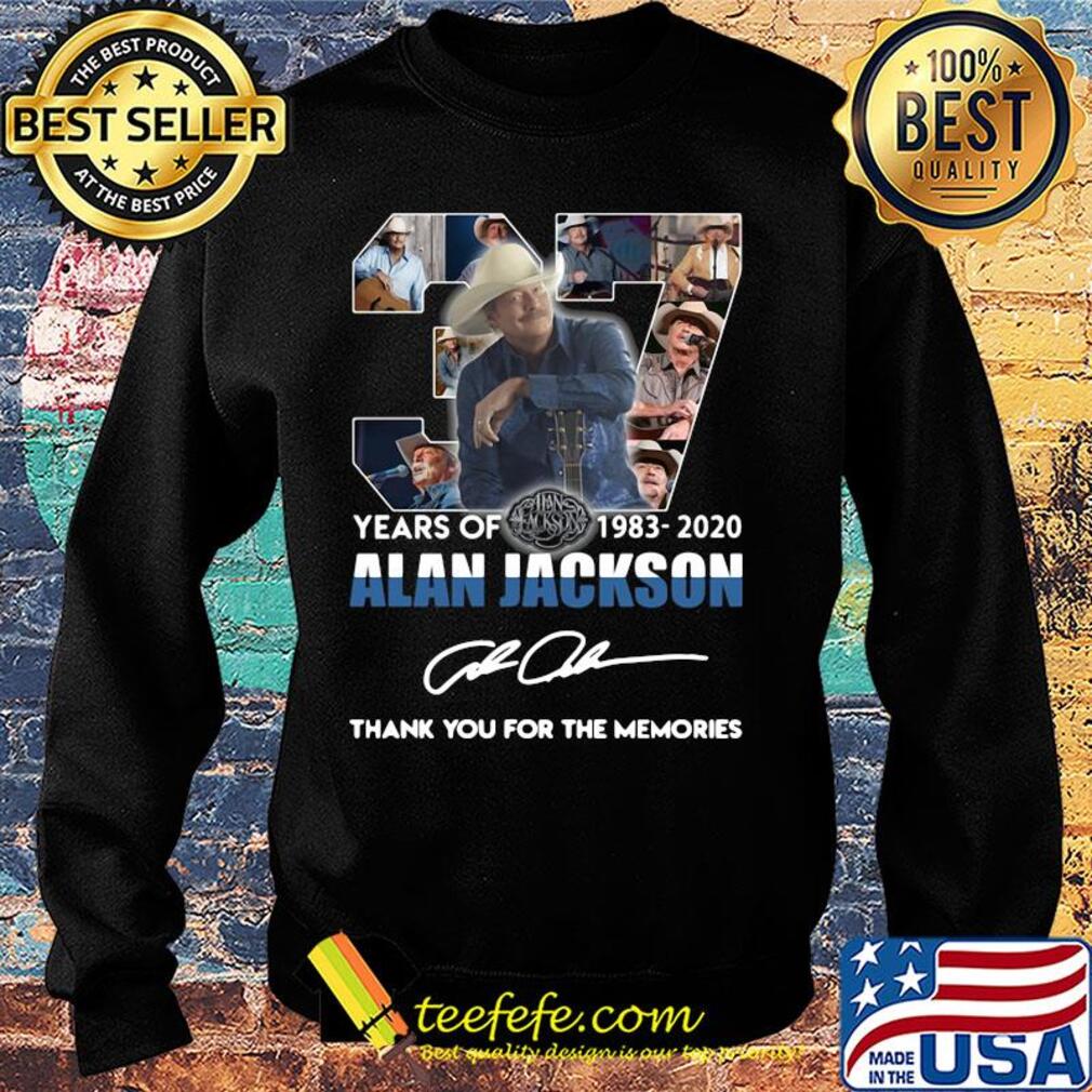 37 years of 1983-2020 Alan Jackson signature thank you for the memories s Sweater 37 years of 1983-2020 Alan Jackson signature thank you for the memories s Sweater