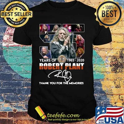 55 years of 1965-2020 Robert Plant signature thank you for the memories shirt