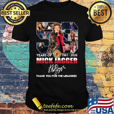59 years of 1961-2020 Mick Jagger signature thank you for the memories shirt
