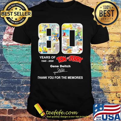 80 years of 1940 2020 Tom and Jerry gene deitch signature shirt