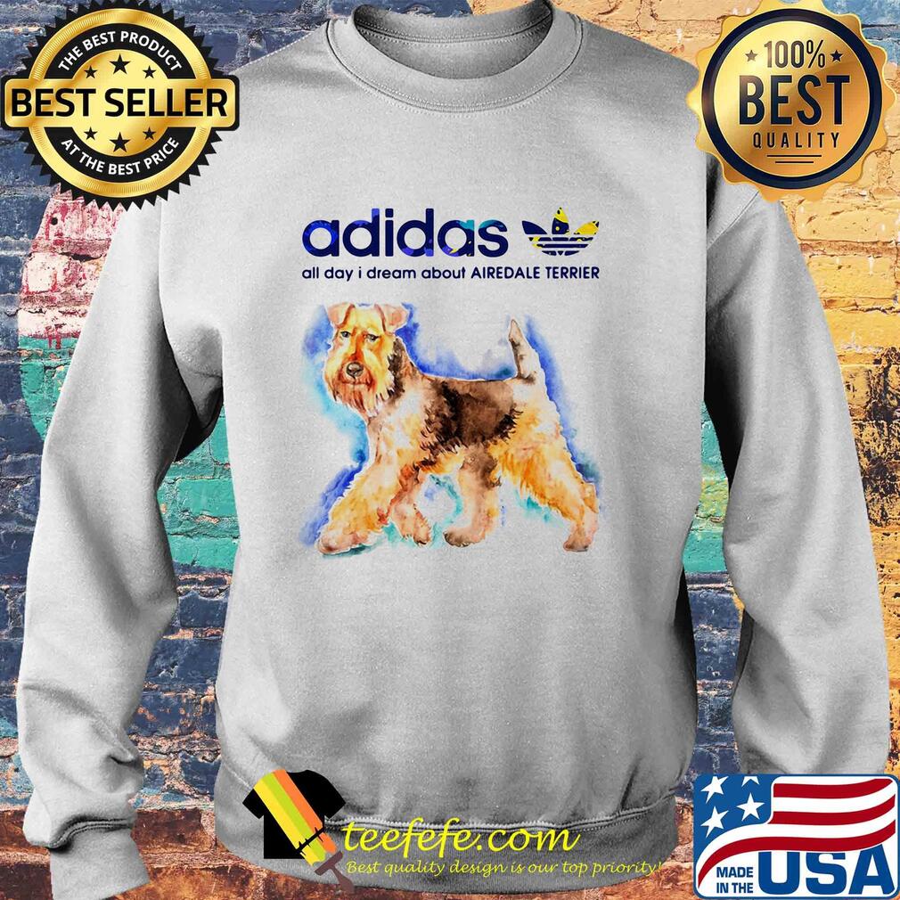 Adidas all day I dream about Airedale Terrier Colorful s Sweater Adidas all day I dream about Airedale Terrier Colorful s Sweater