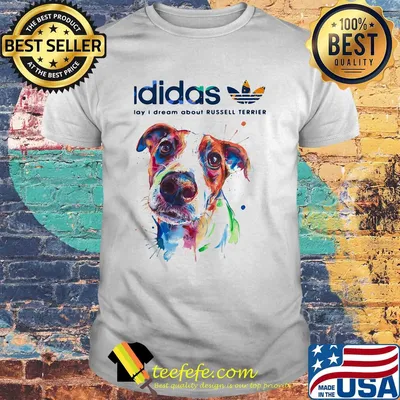 Adidas all day I dream about Russell Terrier dog shirt