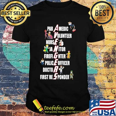 Avengers paramedic volunteer nurse janitor firefighter police officer doctor first reponder shirt