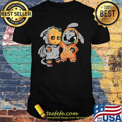 Baby Ohnezahn and baby groot shirt
