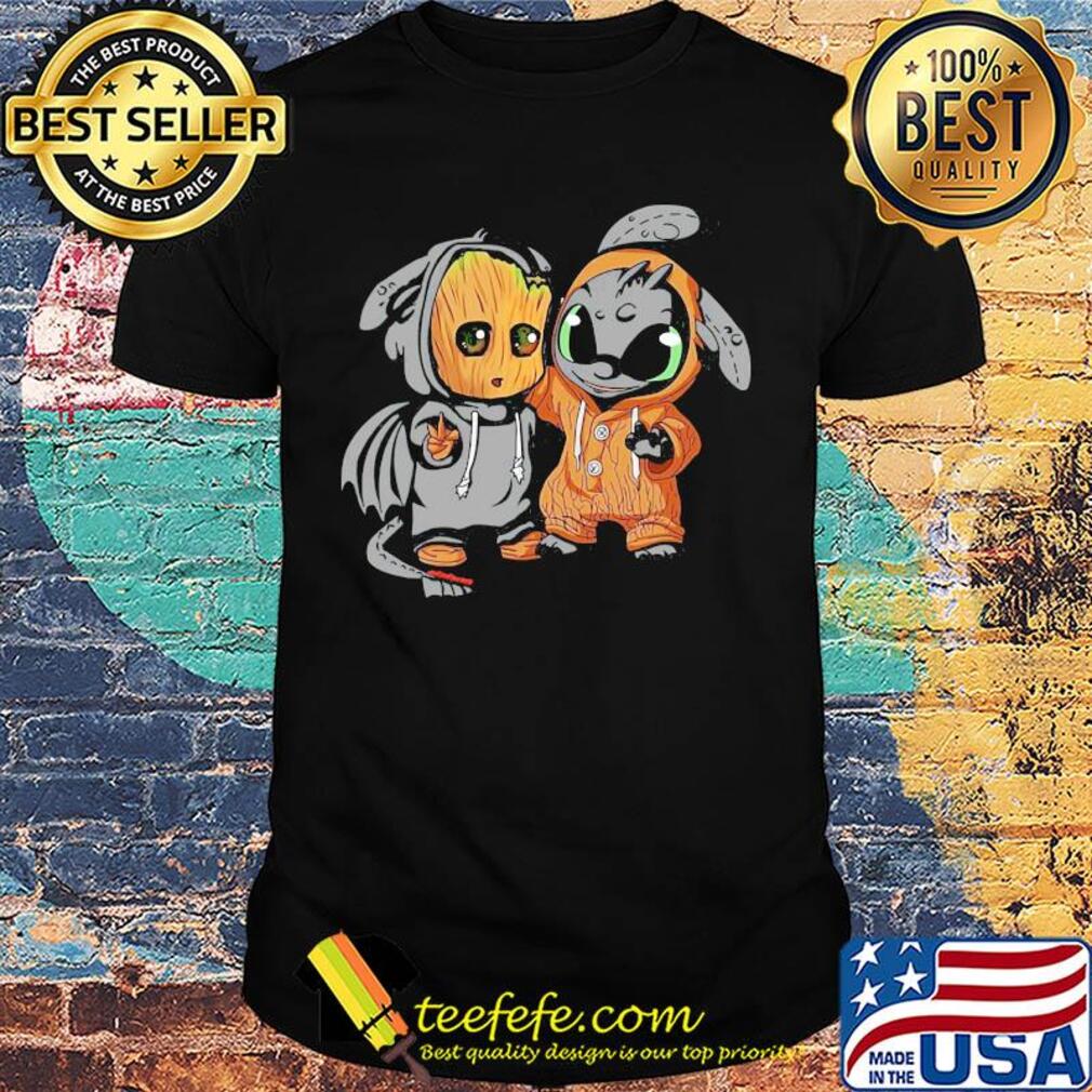 Baby Ohnezahn and baby groot shirt