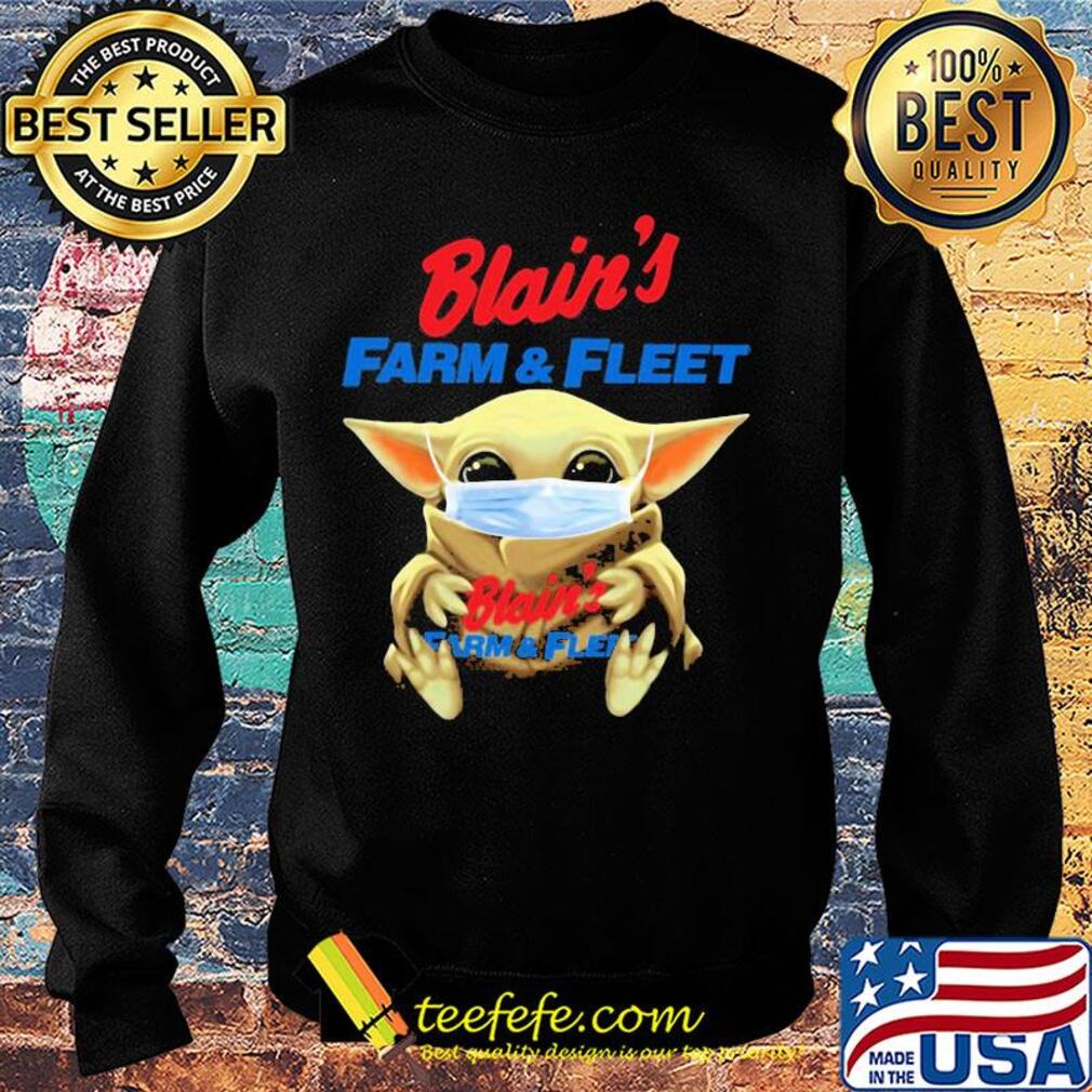 Baby Yoda face mask hug Blain's Farm and fleet s Sweater Baby Yoda face mask hug Blain's Farm and fleet s Sweater