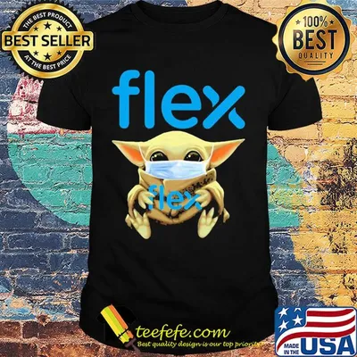 Baby Yoda face mask hug Flex shirt