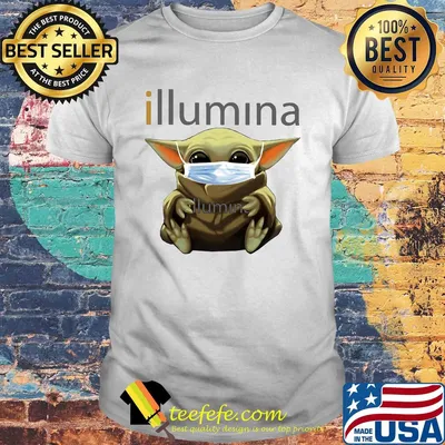 Baby Yoda face mask hug Illumina shirt