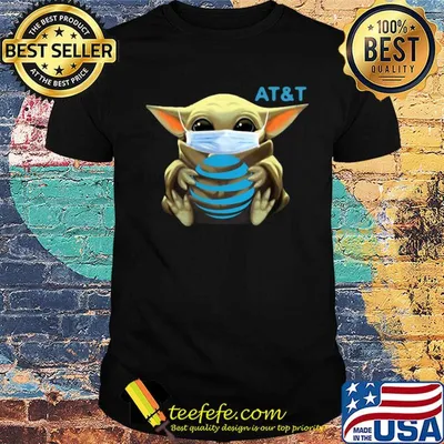 Baby yoda hug at&t covid-19 shirt