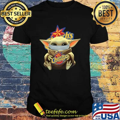 Baby Yoda hug Church's mask shirt