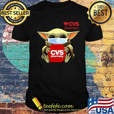 Baby yoda hug cvs pharmacy covid-19 2020 shirt