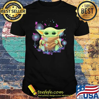 Baby Yoda hug dandelion shirt