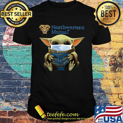 Baby yoda hug northwestern mutual covid-19 shirt