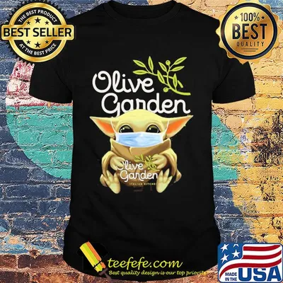 Baby Yoda hug Olive Garden Mask shirt