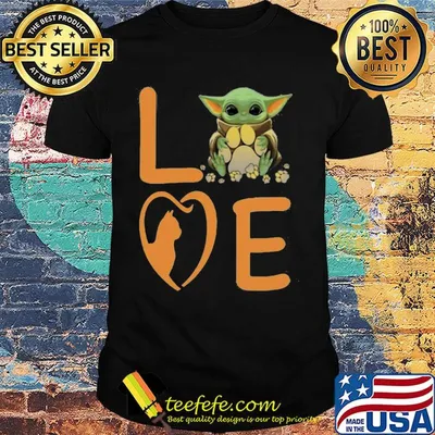 Baby Yoda hug Paw Cat love shirt