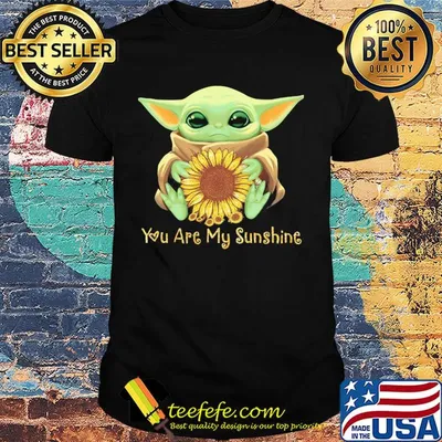 Baby Yoda hug Sunflower You are my sunshine shirt