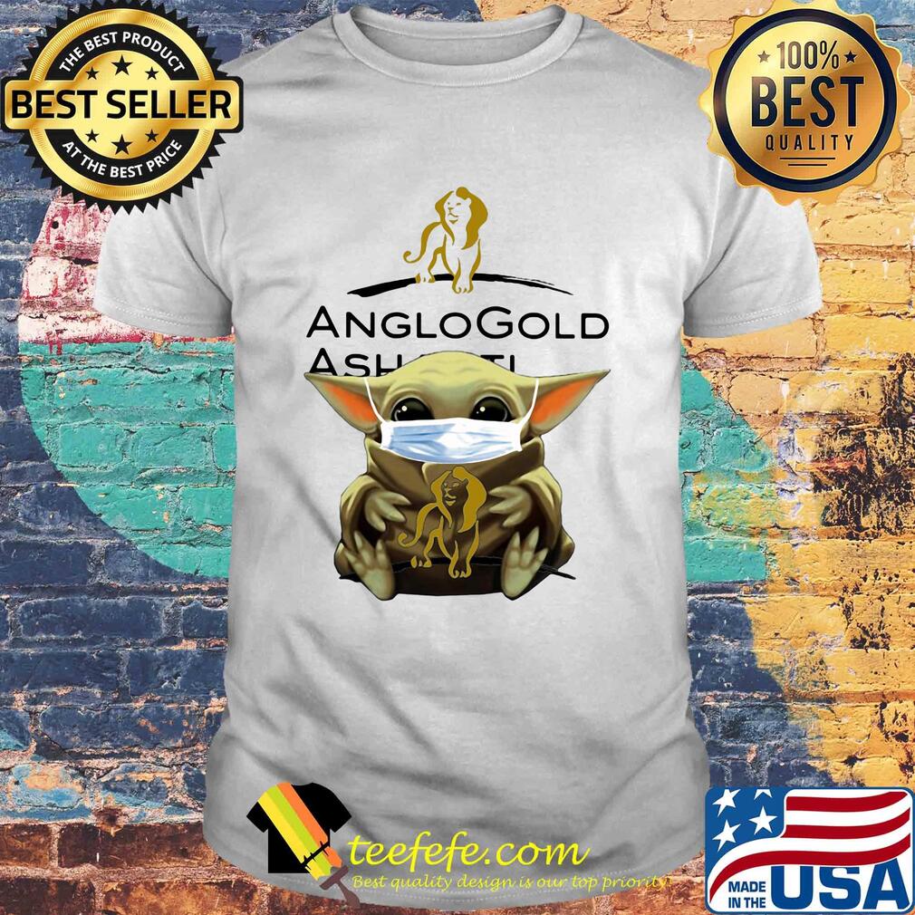 Baby Yoda mask hug Anglogold ashanti shirt