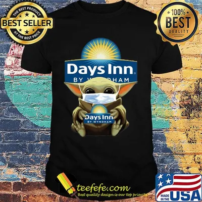 Baby Yoda mask hug Days Inn by Wyndham shirt