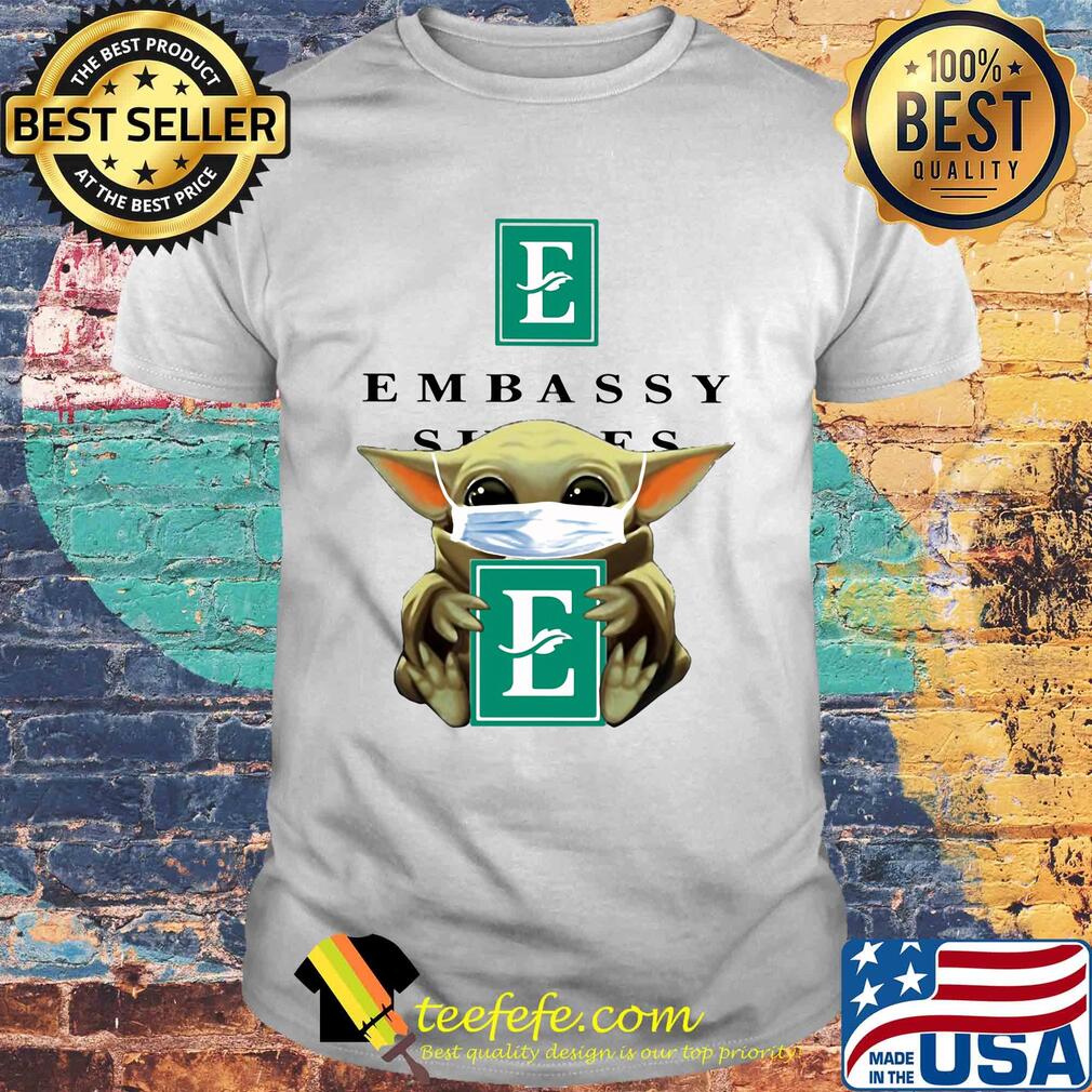 Baby Yoda mask hug Embassy shirt