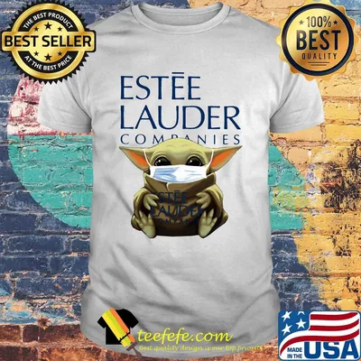 Baby Yoda mask hug Estee Lauder companies shirt