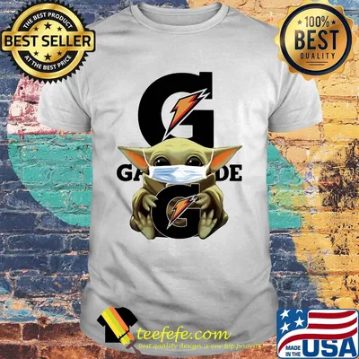 Baby Yoda mask hug gatorade retail shirt