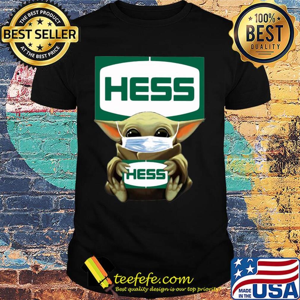 Baby Yoda mask hug Hess shirt