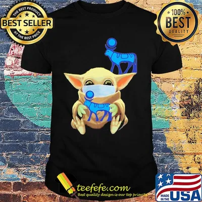 Baby Yoda mask hug Novo Nordisk shirt