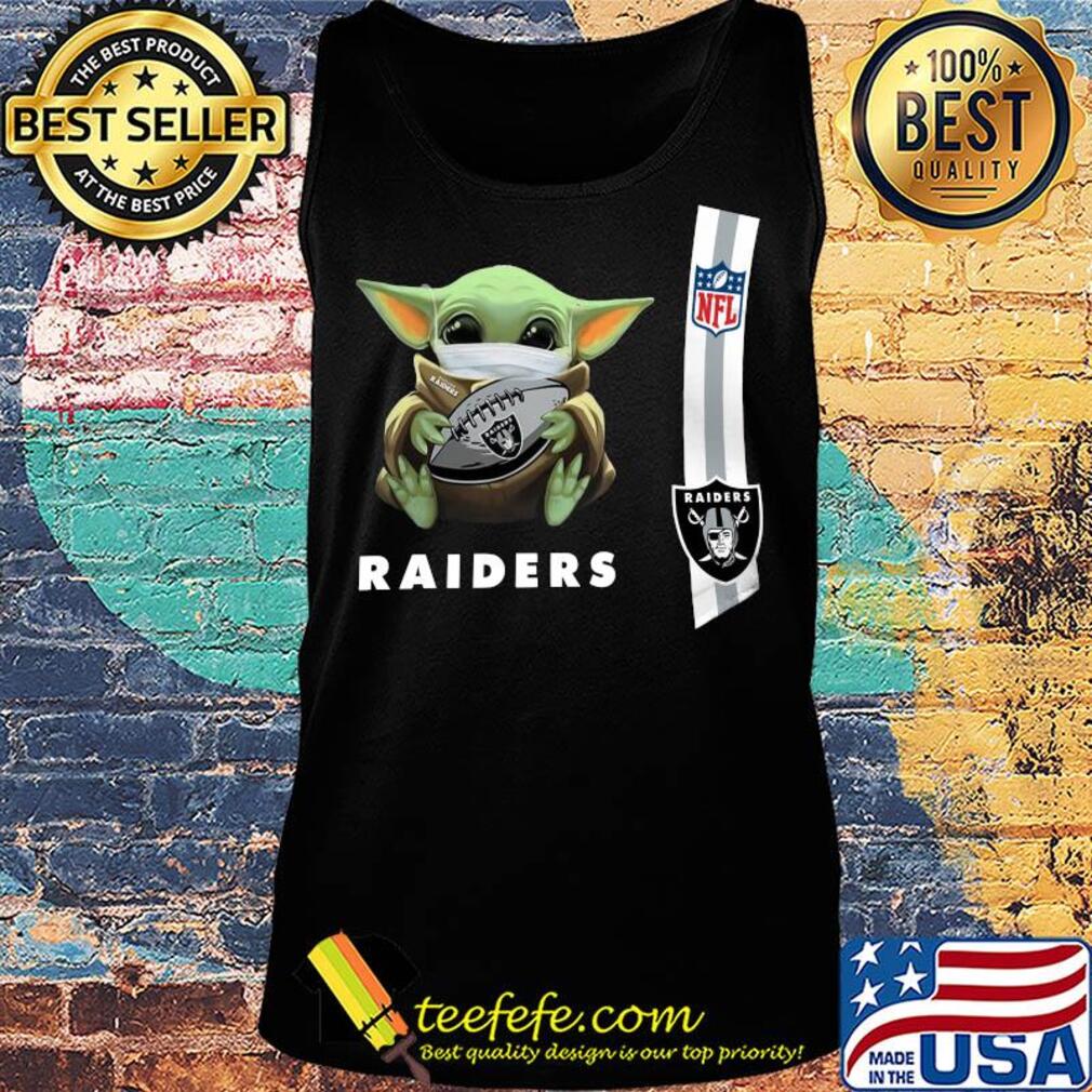 Baby yoda mask hug Oakland Raiders ball NFL s Tank top Baby yoda mask hug Oakland Raiders ball NFL s Tank top