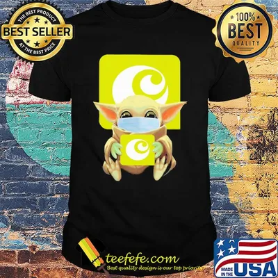 Baby Yoda mask hug Ocado shirt