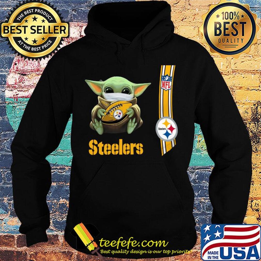 Baby yoda mask hug Pittsburgh Steelers ball NFL s Hoodie Baby yoda mask hug Pittsburgh Steelers ball NFL s Hoodie