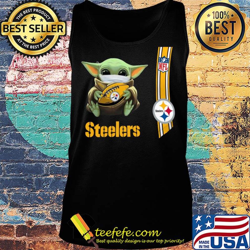 Baby yoda mask hug Pittsburgh Steelers ball NFL s Tank top Baby yoda mask hug Pittsburgh Steelers ball NFL s Tank top