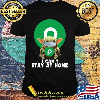 Baby Yoda mask hug Pulix I can't stay at home shirt